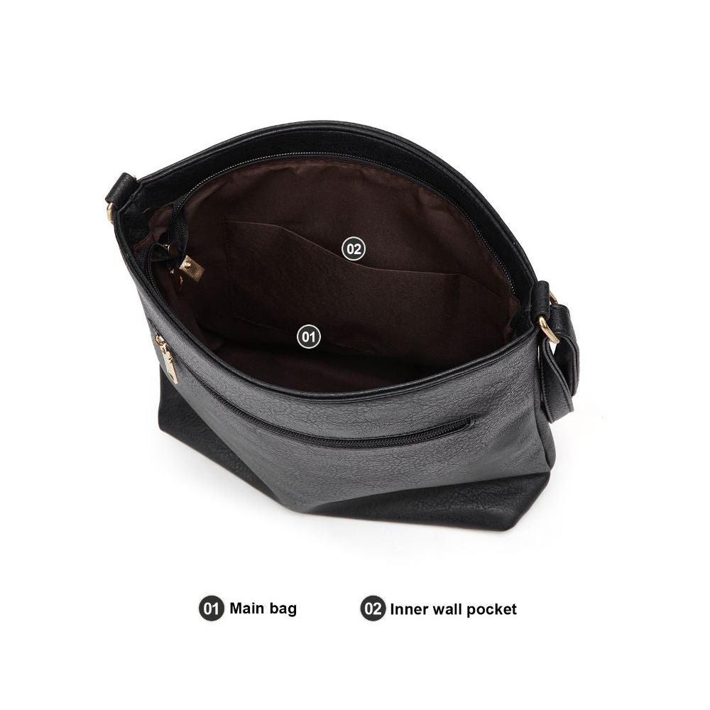 Inverno - Leren Schoudertas met Nappa Aflwerking