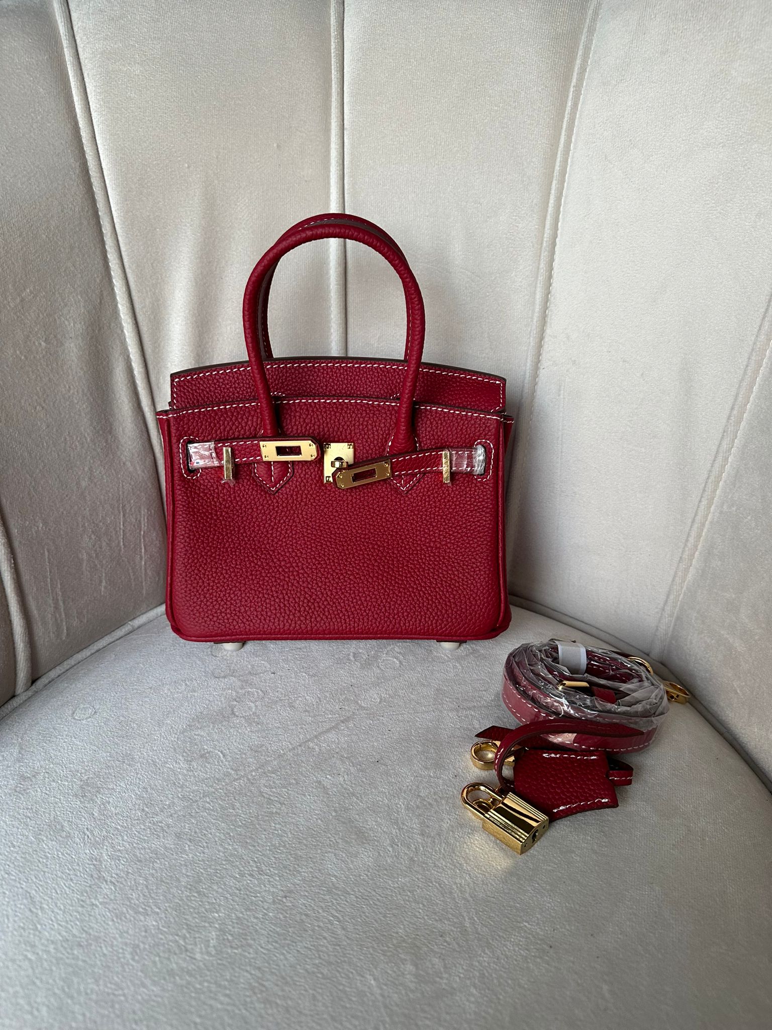 MEILI ™- Mini Giselle Bag - In Vera Pelle - Bordeaux